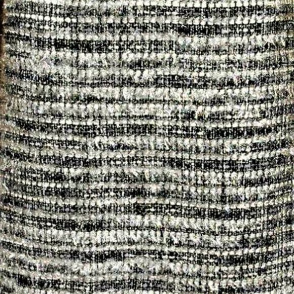 J Crew Tweed Boucle Black White and Sparkly Silver Straight Pencil Skirt Size 6 - Picture 2 of 6